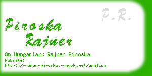 piroska rajner business card